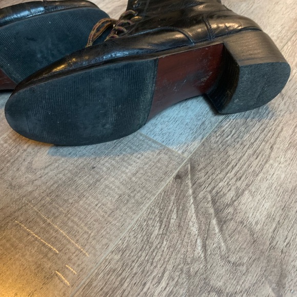 Vintage ALDO boots made in Italy combat leather classic heel size 8 - Picture 8 of 11